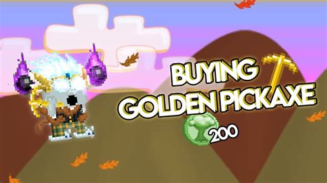 Buying Golden Pickaxe Growtopia YouTube