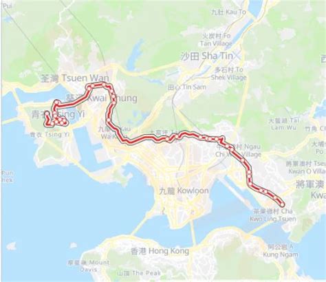 New Territories Bus Route Line No 42C Runs From Cheung Hong To Lam