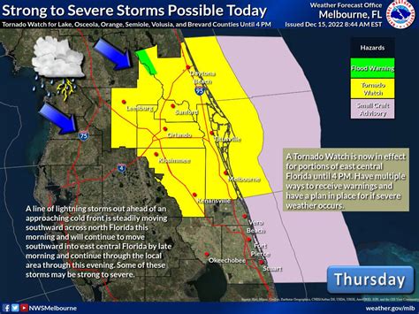 National Weather Service Issues Tornado Watch For Brevard County Until 4 Pm Space Coast Daily