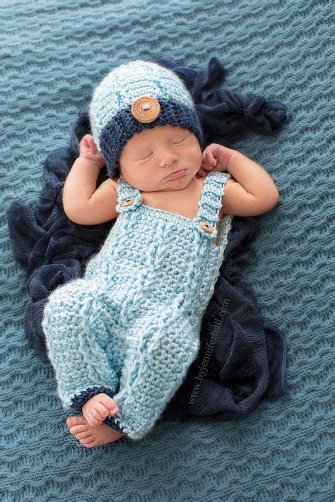 Baby Outfit Baby Overalls And Beanie Crochet By Mybabypropcloset Baby