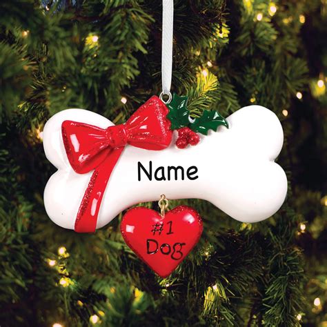 Personalized 1 Dog Bone Ornament Personalized Planet Dog Ornaments