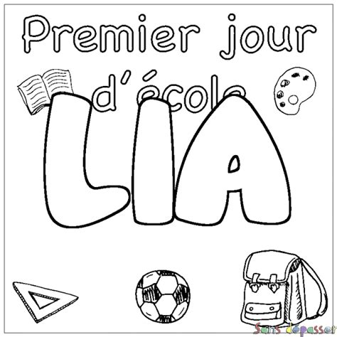 Coloriage Pr Nom Lia D Cor Premier Jour D Cole Sans D Passer