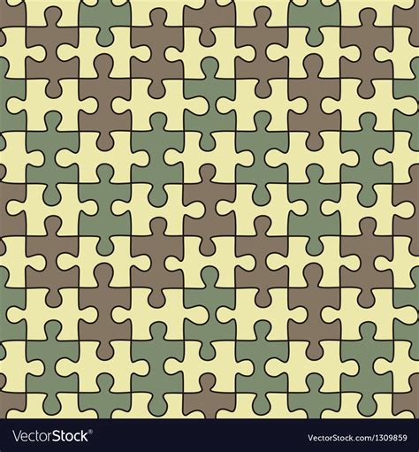 Puzzle Seamless Pattern Royalty Free Vector Image