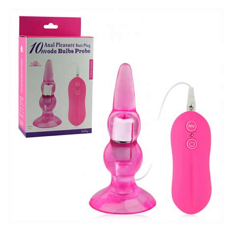 Plug Anal Vibrador Modos Jelly Rosa Pimentinha Sex Shop