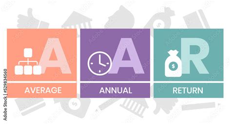 Vecteur Stock AAR Average Annual Return Acronym Business Concept