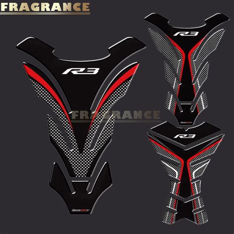 D Rubber Motorcycle Tank Pad Protector Stickers Case For Yamaha Yzf R