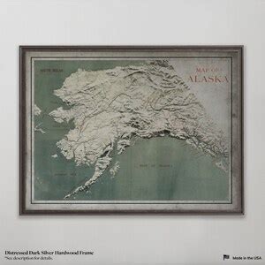 Alaska Map, Vintage Map of Alaska, Vintage Wall Art, Vintage Wall Art ...