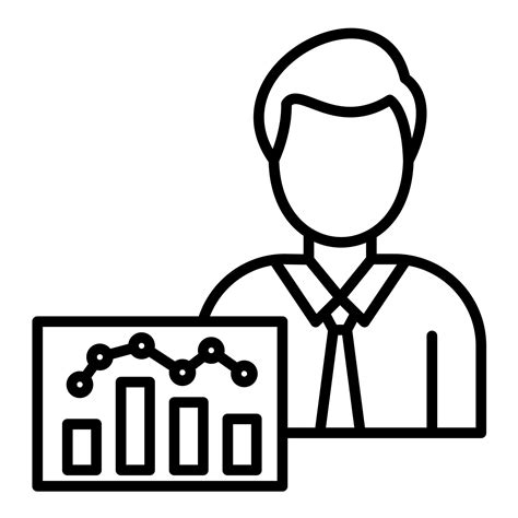 Data Analyst Line Icon Vector Art At Vecteezy