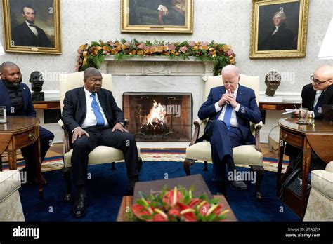 United States President Joe Biden Meets With President Of Angola Joao