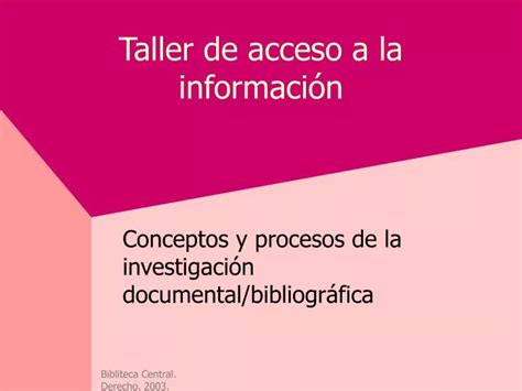 PPT Taller de acceso a la información PowerPoint Presentation free