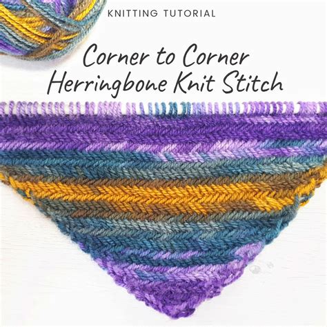 Corner To Corner Herringbone Knit Blanket Pattern By Gootie Agat