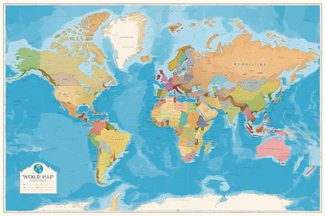 Mapa Del Mundo Detallado Con Fronteras Y Pa Ses Aislados En Blanco