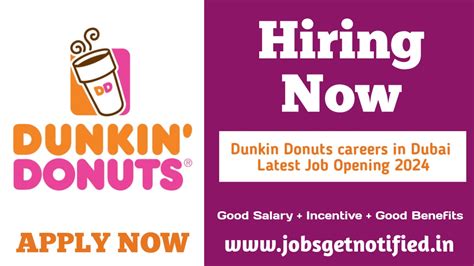 Dunkin Donuts Careers In Dubai Latest Job Opening 2024