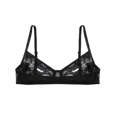 Iefiel Iefiel Women Lingerie Lace Floral Nipple Split Bralette Wire