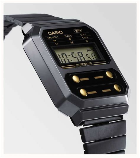 Casio Kollektion Grau Plattierte Edelstahluhr A100WEGG 1A2EF First