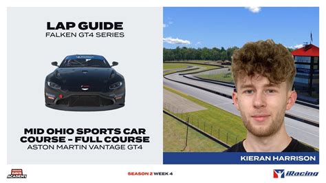 IRacing Lap Guide Aston Martin Vantage GT4 At Mid Ohio YouTube