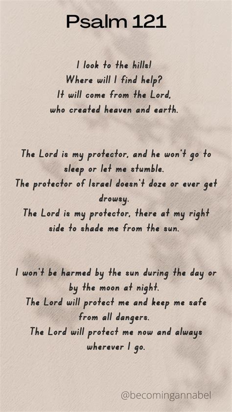 Psalm 121 for Protection