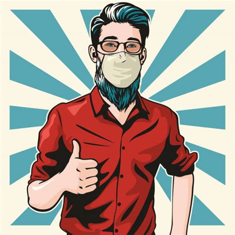 640 Wearing Mask Thumbs Up Illustrations Royalty Free Vector Graphics