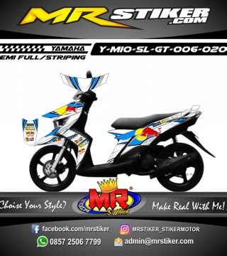 Stiker Motor Decal Mio Soul GT Wings RedBull Stiker Motor Premium