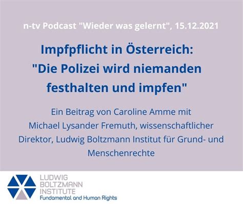 ntv Podcast Wieder was gelernt zur Impfpflicht in Österreich mit