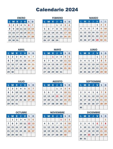 Calendario Mensual 2024 Pdf Para Imprimir Image To U