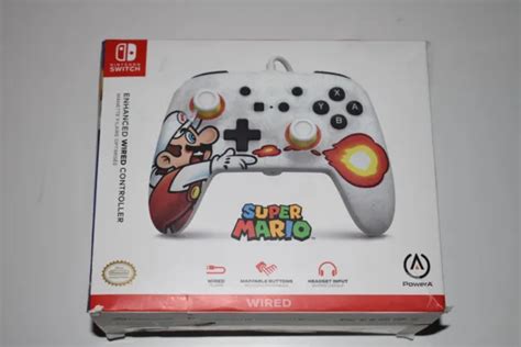 Nintendo Switch Enhanced Wired Controller White Super Mario Power A £1734 Picclick Uk