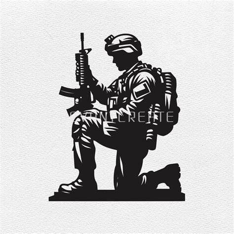 Kneeling Soldier Svg Kneel Soldier Svg Kneel Svg Soldier Clipart Svg