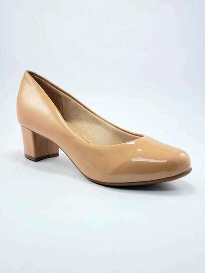 Sapato Salto Médio Beira Rio Verniz Nude Feminino 39 Nude Sandália Feminina Magazine Luiza