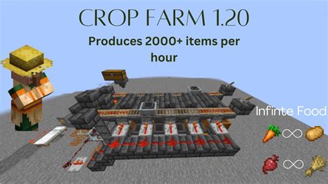 Automatic Crop Farm 120wheat Carrot Potato Beetroot 2000 Items