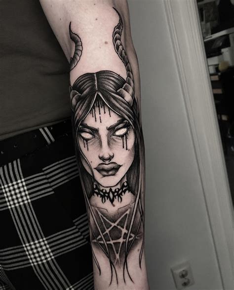 Demon girl by Justyna at Hinkart Tattoo Studio in Groningen, The ...