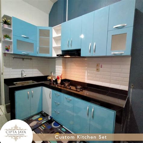 Jual Kitchen Set HPL Kayu Kitchen Set Custom Rak Piring Pintu