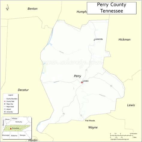 Map Of Perry County Tennessee Where Is Located Cities Population