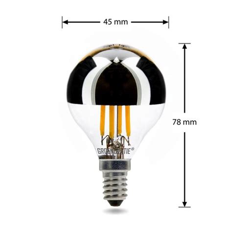 Groenovatie Led Filament G45 Kopspiegellamp E14 Fitting 4w Extra