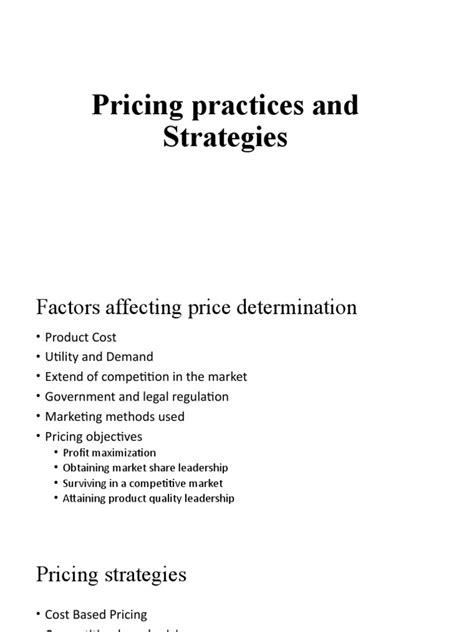 Pricing Strategies | PDF | Pricing | Profit (Economics)