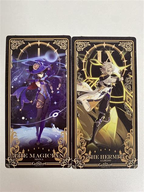 Genshin Impact Tarot Cards Board Game Card Pcs Set Yae Miko Raiden