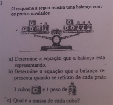 O Esquema A Seguir Mostra Uma Balan A Tos Nivelados A Determine A