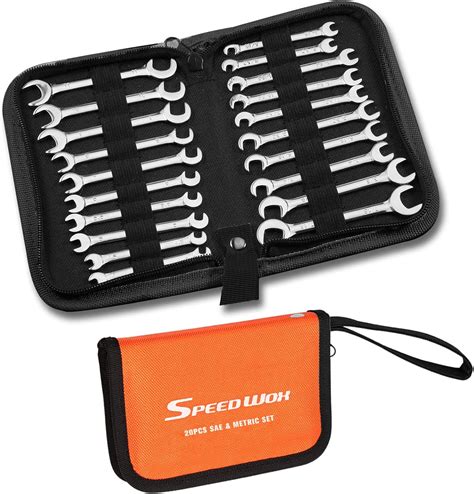 Speedwox Mini Double Open End Wrench Set Piece Metric Sae Super