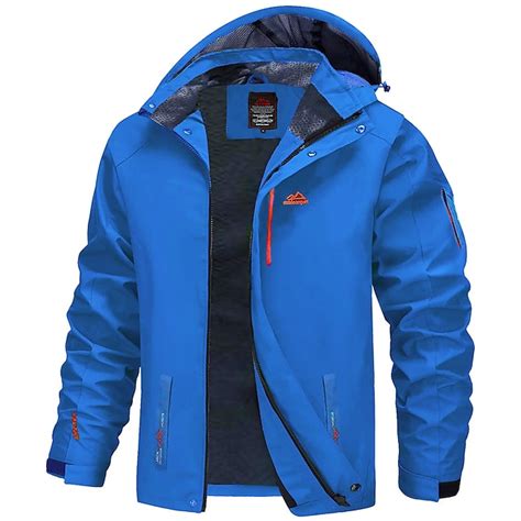 Herren Wasserdichte Wanderjacke Regenjacke Windjacke für Wanderer