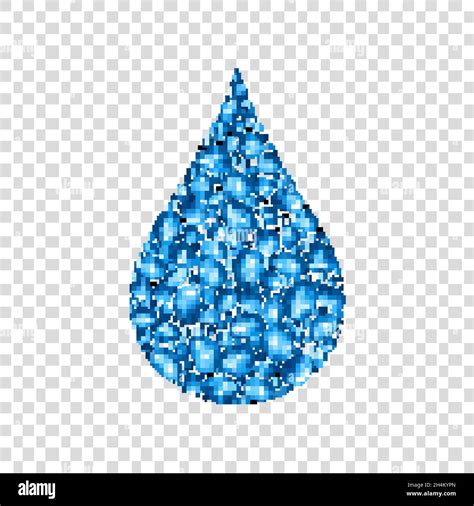 Ic Ne De Goutte D Eau Bleue Isol E Sur Fond Transparent Gouttelettes