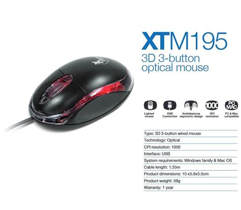 Mouse Usb Xtech Globatec Srl