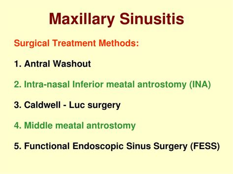 Ppt Surgical Treatment Of Sinusitis Powerpoint Presentation Id 226352