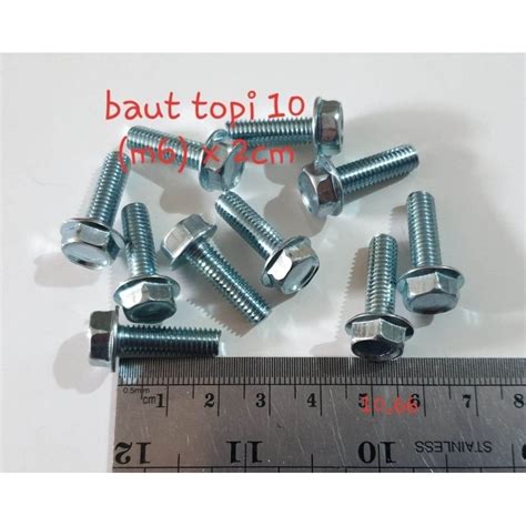 Jual Baut Topi X Putih Flange Bolt Shopee Indonesia