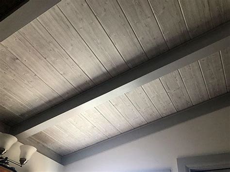 Foam Wood Ceiling Planks 39 in x 6 in Classic Gray 12 Pack (19.5 sq.ft / case) – Idea Library