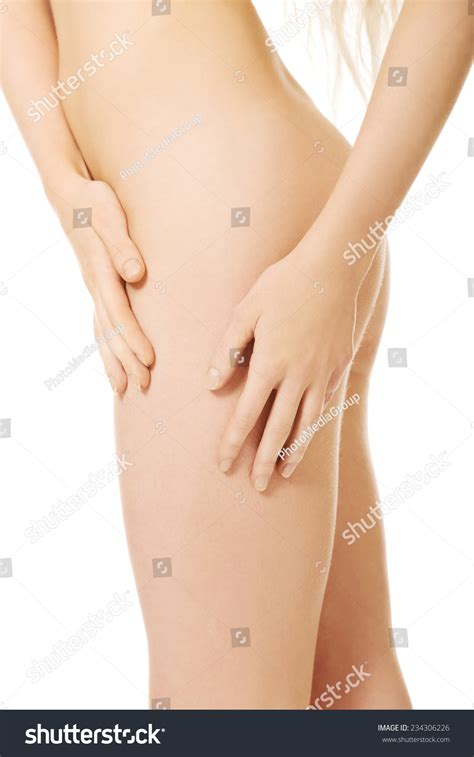 Side View Naked Woman Touching Her Stock Photo 234306226 Shutterstock