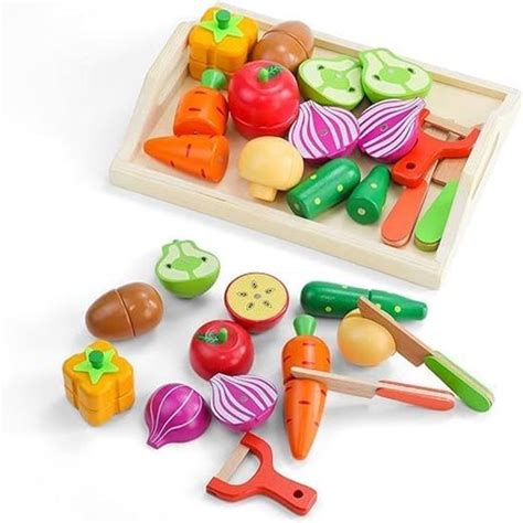 Jouets En Bois Fruits Et L Gumes D Couper Jouet En Bois Montessori