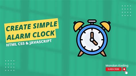 Create Simple Alarm Clock In Html Css Javascript Alarm Clock Youtube