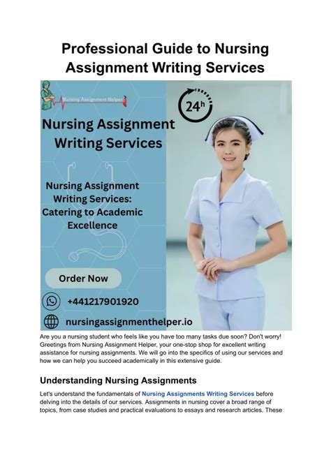 Ppt Professional Guide To Nursing Assignment Writing Services