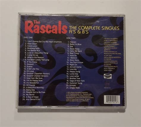 The Rascals The Complete Singles A S B S Cd Rhino Atlantic Songs