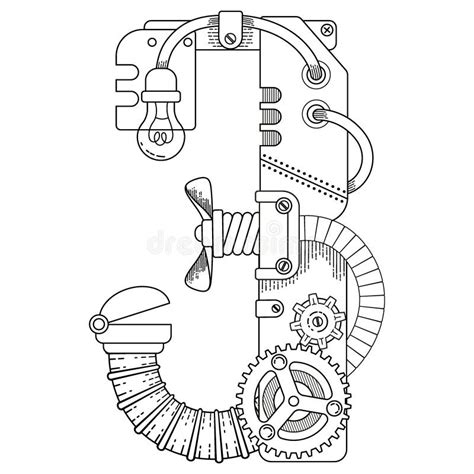 成人矢量着色书 蒸汽朋克数学符号1 金属齿轮和各种机械数 向量例证 插画 包括有 脚本 行家 195555811