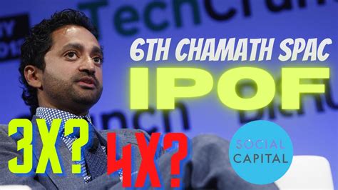 Social Capital Hedosophia Holdings Corp Vi Ipof Stock 6th Chamath